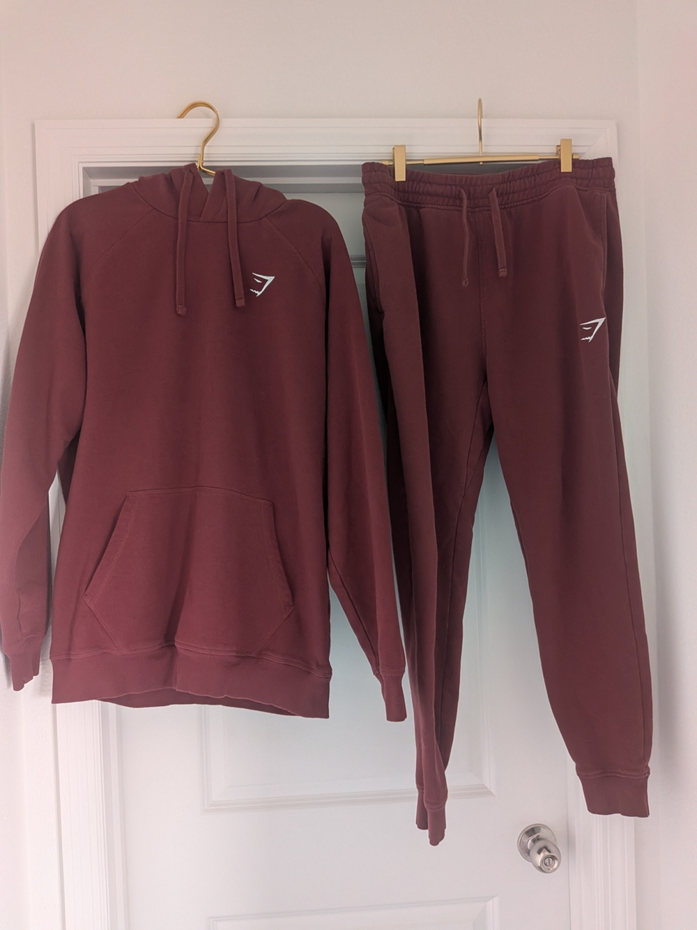 Gymshark Burgundy Hoodie & Joggers Set